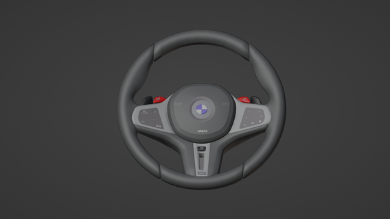 bwm steering wheel auto car vehicle toy joystick steeringwheel math art computer bmw 3d print model - Mito3D