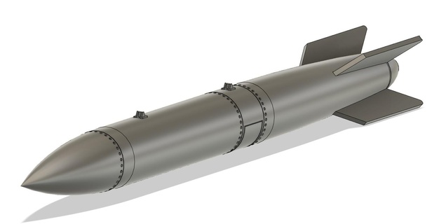 bxx-4 military air force ordinance nuke bomb 3d print model - Mito3D