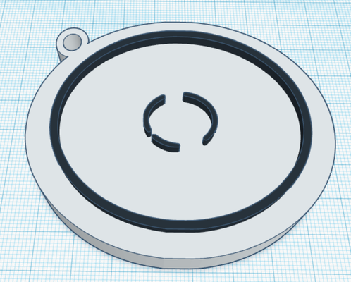 byakugan neji hyuga keychain key ring eye 3d print model - Mito3D