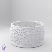 byzantine circle cross pattern tea light greek design home decorative tealight 3d print model - Mito3D