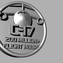 c 17 vuelo simbólico Arte fuerza Aerea avión moneda militar monedas insignias 3d print model - Mito3D