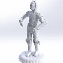 c 3po stella guerre arte 3in c3po figurina 3d print model - Mito3D