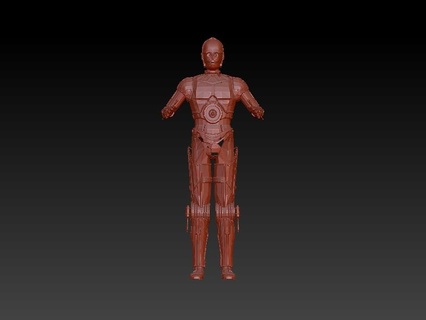 3po verschiedene Star Kriege Kunst Aktion Zahl Benutzerdefiniert niedrig poly niedlich Dekoration Sammlung 3d print model - Mito3D