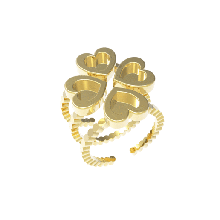 c-los amantes la joyería anycubic3d las joyas concurso amor anillo el trébol 3d print model - Mito3D