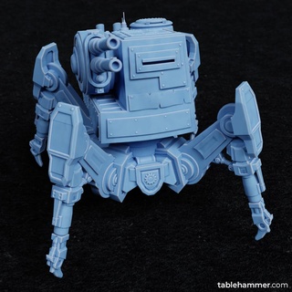 crawl - mech walker accell union guard human sci-fi wargaming imperial tabletop science fiction humans grimdark space opera vehicle transport heavy turret artillery mecha 3d print model - Mito3D