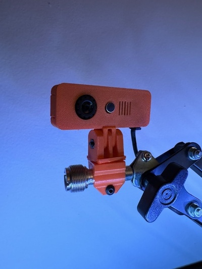 c270 mic arm mount gadget holder logitech pole webcam camera video gadget 3d print model - Mito3D