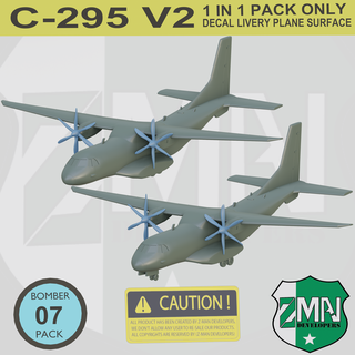 c295 v2 Game casa 295 transporter c-295 cargo airplane aircraft jet 1:200 resin sla fdm zmanora 3d print model - Mito3D