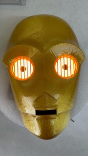 c3po máscara 3d print model - Mito3D