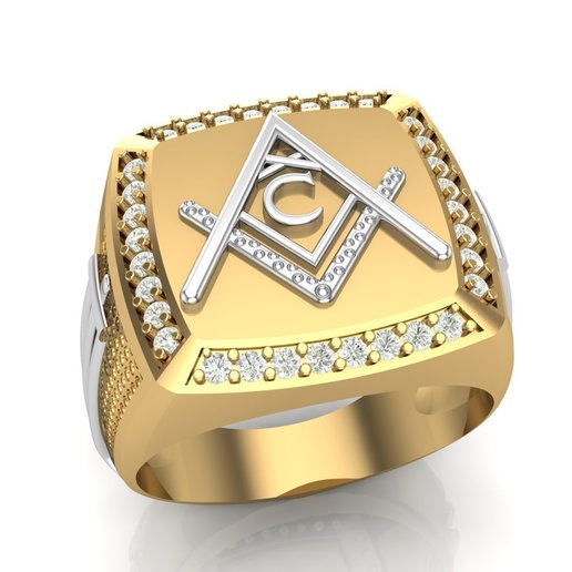 c - letra de el anillo sellar la joyería carta alfabetos singet signetring diamante oro plata platino zbrush letras 3dprintable imprimible cnc joya jewells señores los anillos 3D print model - Mito3D