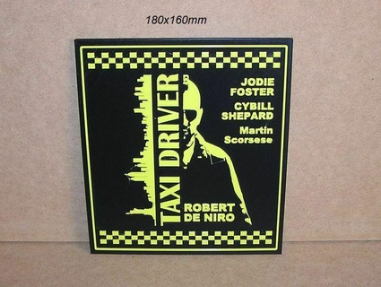 taxi conducente Roberto deniro film Vintage manifesto cartello logo print3d paura azione 3d print model - Mito3D