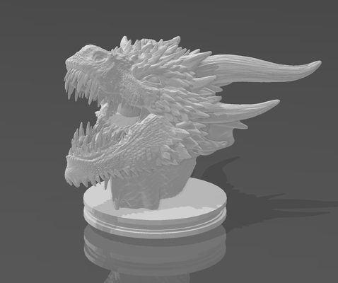 cabeza continuar juego of tronos arte 3d print model - Mito3D