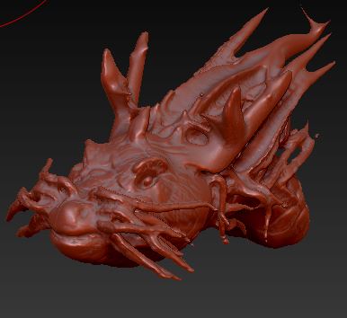 cabeza dragon head 3D print model - Mito3D