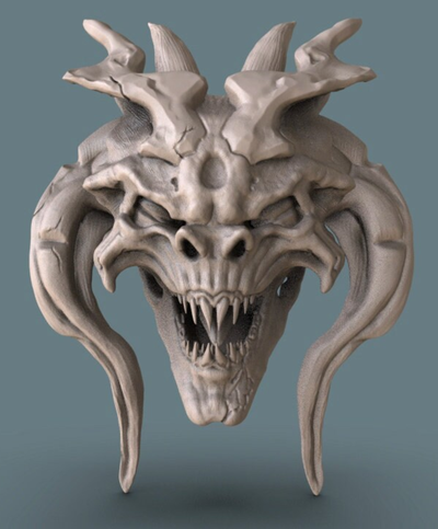 cabeza mortel kombat art calaveras decoracion juegos ps5 terreur halloween 3d print model - Mito3D