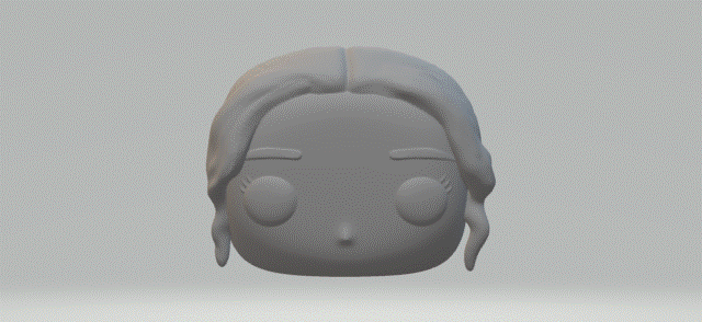 cabeza mujer 080 funko pop 3d print model - Mito3D