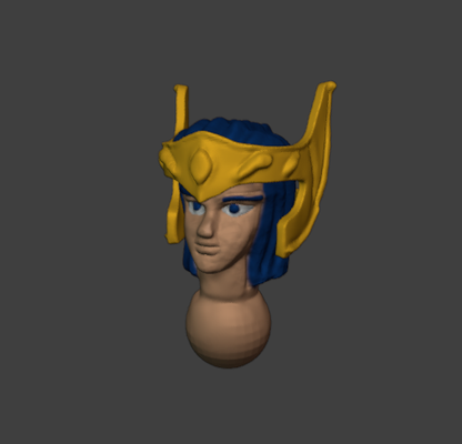 cabeza clásico acuario camus juego santo seiya 3d print model - Mito3D