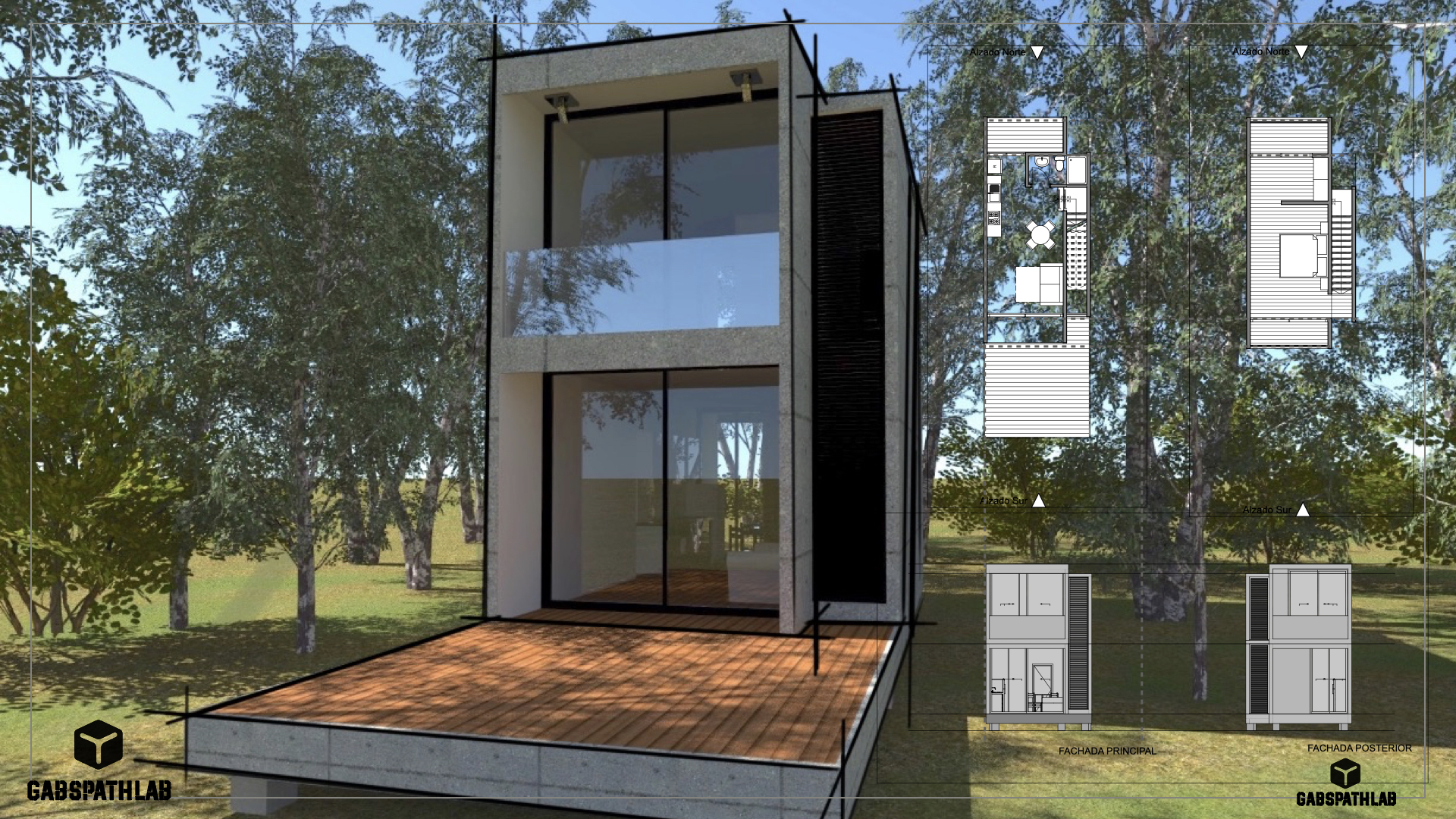 cabine cabana país casa 3D print model - Mito3D