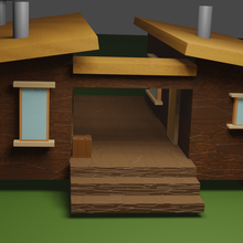 cabin architecture hut wood house 3d print model - Mito3D