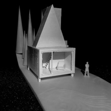 cabin forest architecture architectural model scale house mountain terrain 3d print model - Mito3D