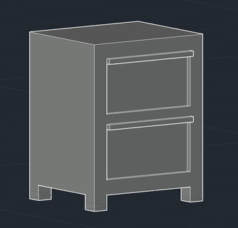 gabinete 1 64 sencillo casa interior mueble resina 3d print model - Mito3D
