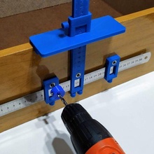 cabinet hardware jig drill guide sleeve locator drawer knobs & pull konb manija cajon tarugos carpinteria woodworking madera melamina 3d print model - Mito3D