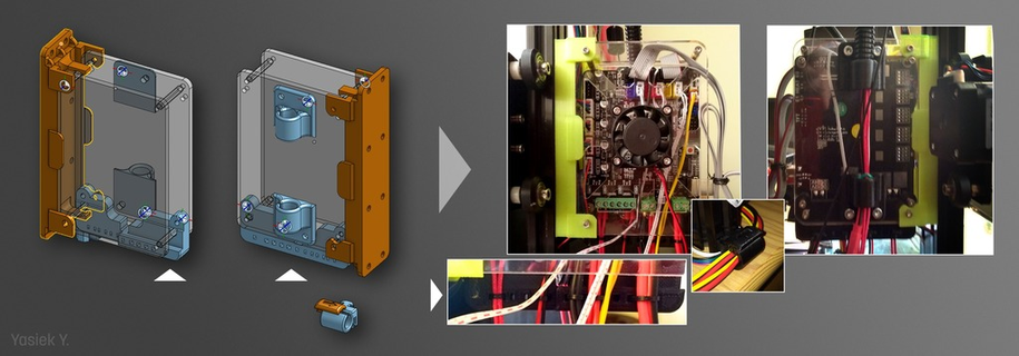cable catch tevo tarantula mainboard 3d printer parts 3d print model - Mito3D