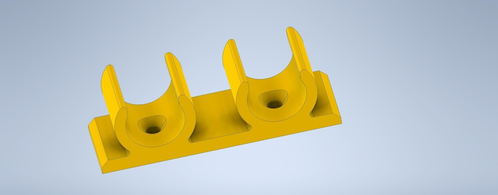 cable clamp pipe 2x16mm 3d print model - Mito3D