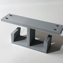 cable doble soporte mesa escritorio cabel chaine canal acortar guía rail administración organizador 3d print model - Mito3D