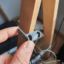 cable percha v2 artilugio teléfono mantenimiento gancho apoyo 3d print model - Mito3D
