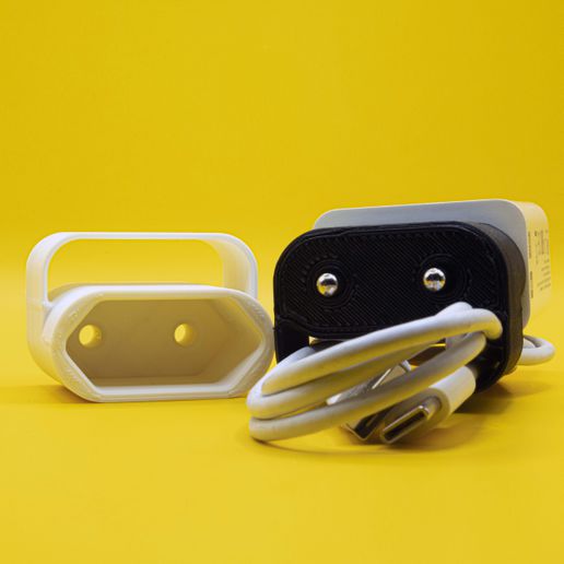kablo Kulp destek gadget organizatör cavo USB şarj cihazı fiş eu samsung xiaomi elma telefon düzenli güç akor 3D print model - Mito3D