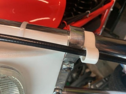 cable manguera adjunto archivo motocicleta tenedor fijación cruzar enduro juicio freno 3d print model - Mito3D