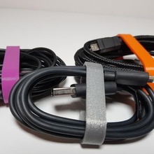 organizador de cables 5 rango tamaños cable tailles casa organización gestión soporte clip cadena 3d print model - Mito3D