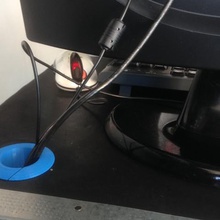 cable passages tool cables office desk counter cord gland computer grommet bureau 3d print model - Mito3D