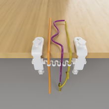 cable apoyo prensa cables ordenar soporte pc tabla oficina 3d print model - Mito3D