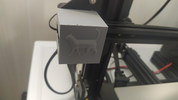 Zwischenspeicher qr Code Plaudern Katze 3d print model - Mito3D