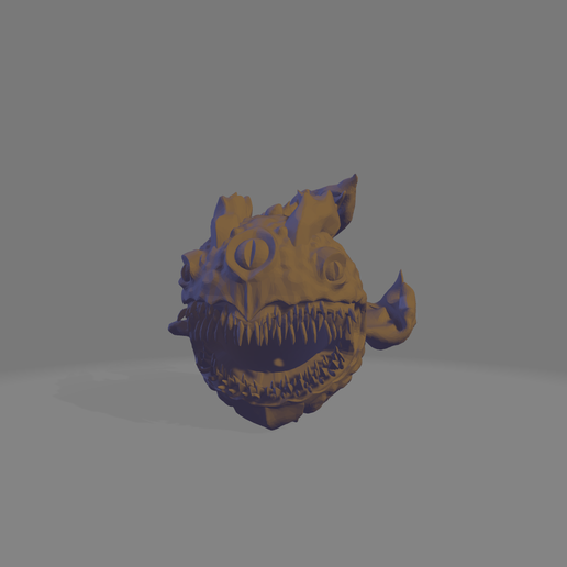 cacodemon mal dentudo espíritu monstruo juego invocador zombi controlar ttrpg rpg d pf2e pionero mazmorras dragones 3D print model - Mito3D
