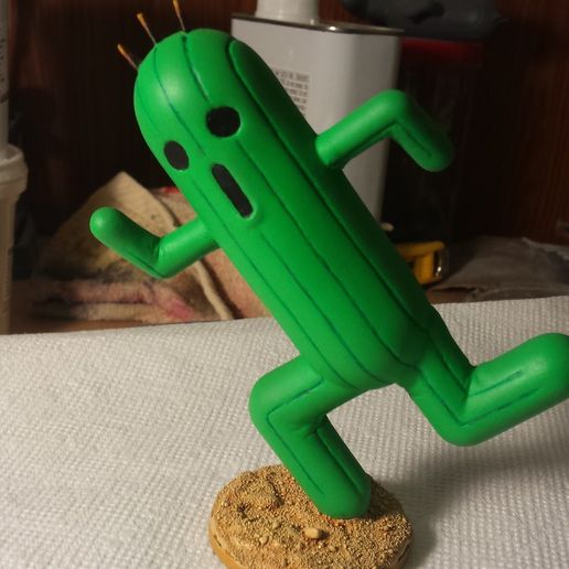 cactuar final fantaisie art cactus créature xiii vidéo Jeu créatures 3D print model - Mito3D