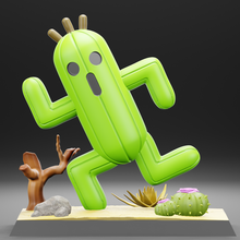 cactuar cactilio - final fantasy diorama monster cactus finalfantasy end toy art figurine figure resin 3d print model - Mito3D