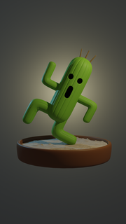 cactuar cactilio final fantasy cactuar cactilio final fantasy monster figure cactus toy art resin  3d print model - Mito3D