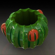 kaktüs şeklindeki vazo tencere Meksika Biznaga ekici Sanat iş dekorasyon 3d print model - Mito3D