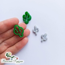 cactus jewelry cutter jewellery polymer clay earrings 3d print model - Mito3D