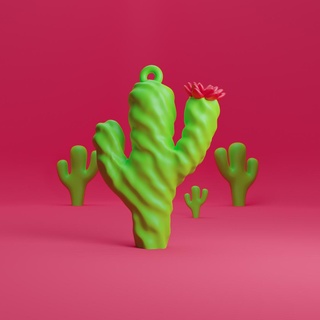 cactus portachiavi giocattoli fiore impianti pianta 3d print model - Mito3D