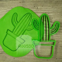 cactus - cookie cutter mexican party desert summer cut dough clay 12cm home fondant bread house ginger gingerbread household plate cutting kitchen biscuit 3dprint karaoke cookiecutter cooky dining imprint 3d cakes printable pi ata mexico wilderness cactuses cactae battery biscuits 3d print model - Mito3D