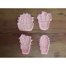 cactus cookie cutter set cutters fondant bakery cookies 3d print model - Mito3D