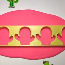 cactus cookie cutter strip flame 3d print model - Mito3D