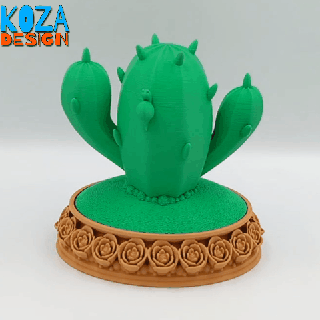 Kaktus Schmuck Box niedlich Schnecke gedruckt Ort unterstützt drucken Rosen 3d print model - Mito3D