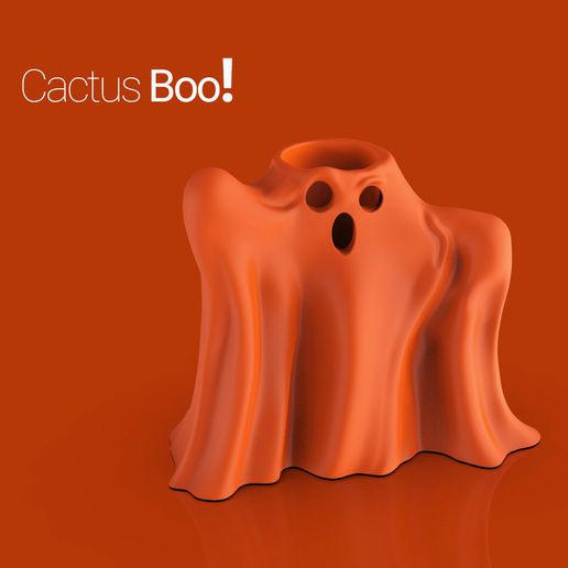 cactus planter boo holloween decor gift prusa plant garden pla 3D print model - Mito3D