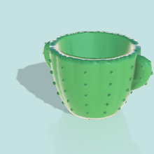 Kaktus geformt Topf vaso Forma di pote em Kakto rmiger topf Blume Schreibtisch Sukkulenten 3d print model - Mito3D