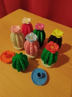 cactus cure dent titulaire soutien fleur pot piquer apéritif plante décoration agréable cadeau 3d print model - Mito3D