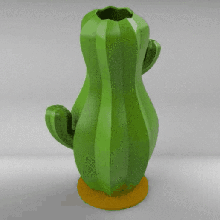 kaktüs vazo ev çiçek 3d print model - Mito3D