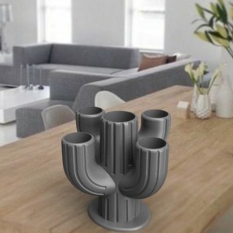 cactuspot a casa vaso o saco papel original decorativos tendência printable 3D print model - Mito3D